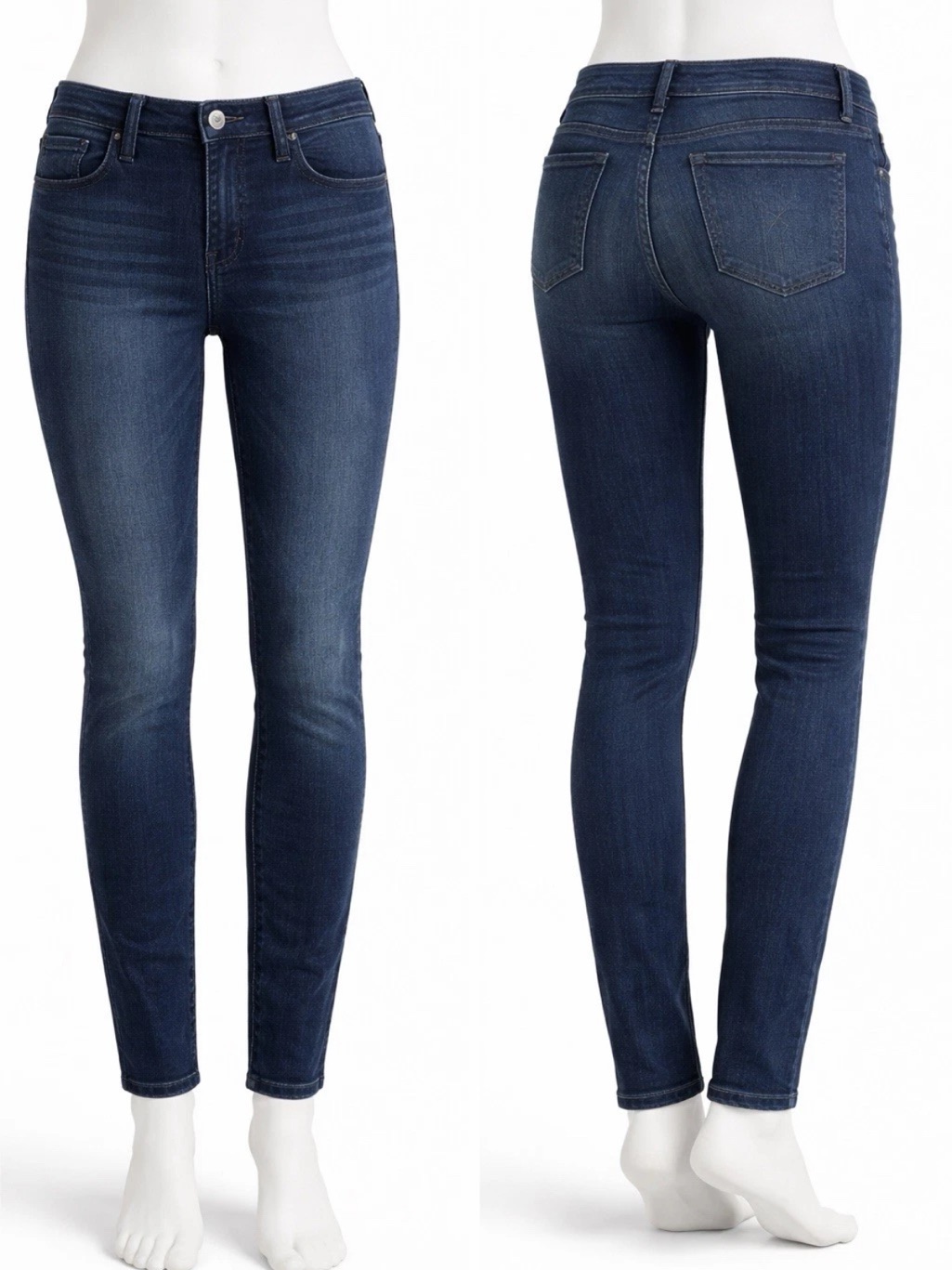 J Brand Womens Skinny Jeans In Dark Indigo Wash